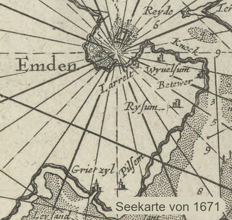 Seekarte von 1671